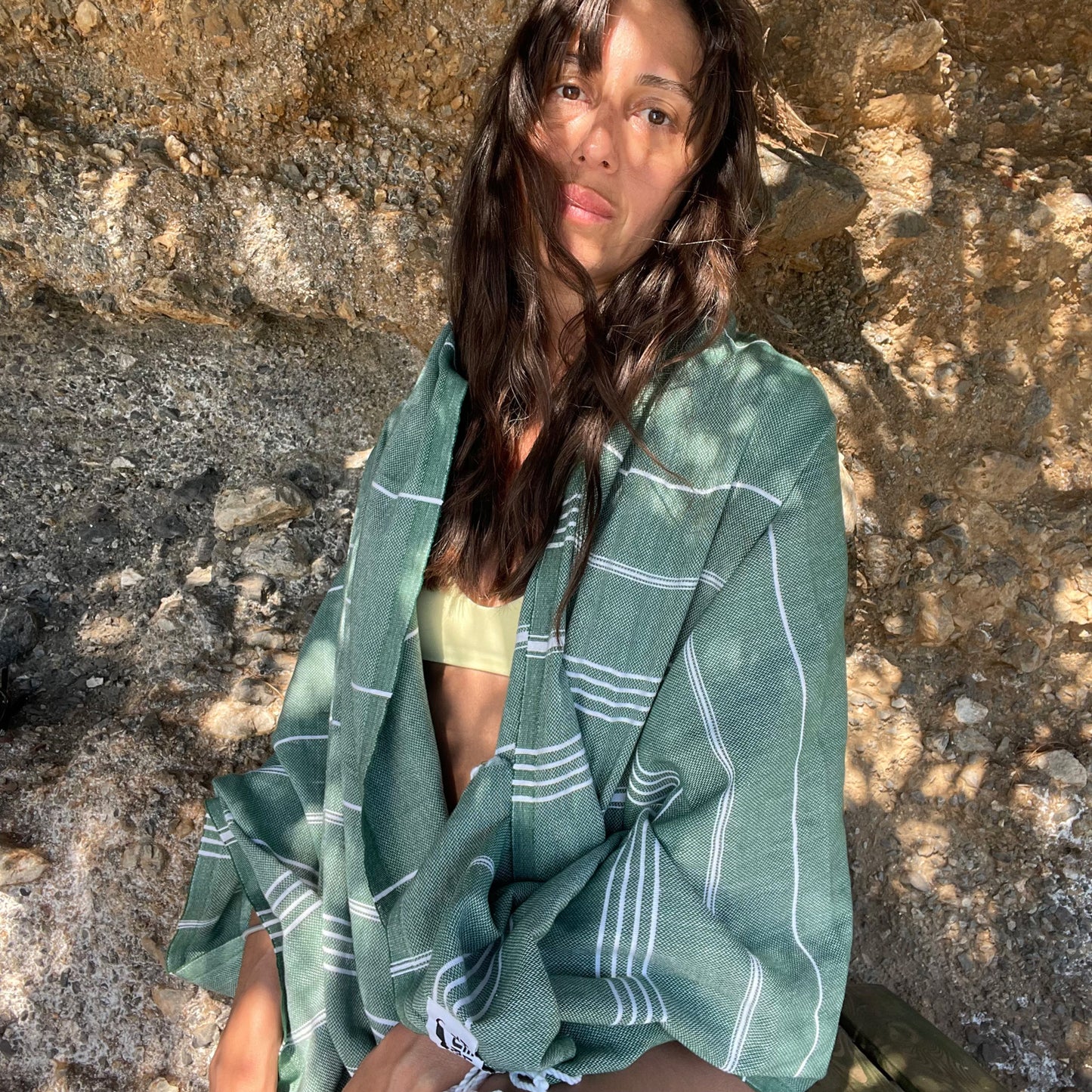 SUN, SAUNA, GO Hamamtuch aus BIO-Baumwolle
