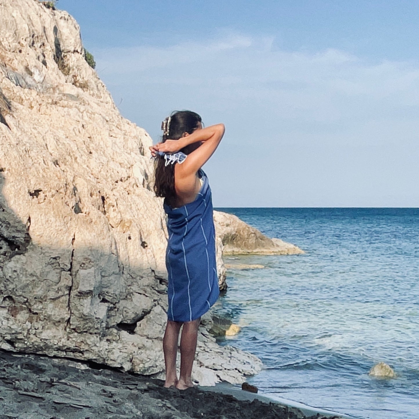 "MOMS JUST WANNA HAVE SUN" Besticktes Hamamtuch