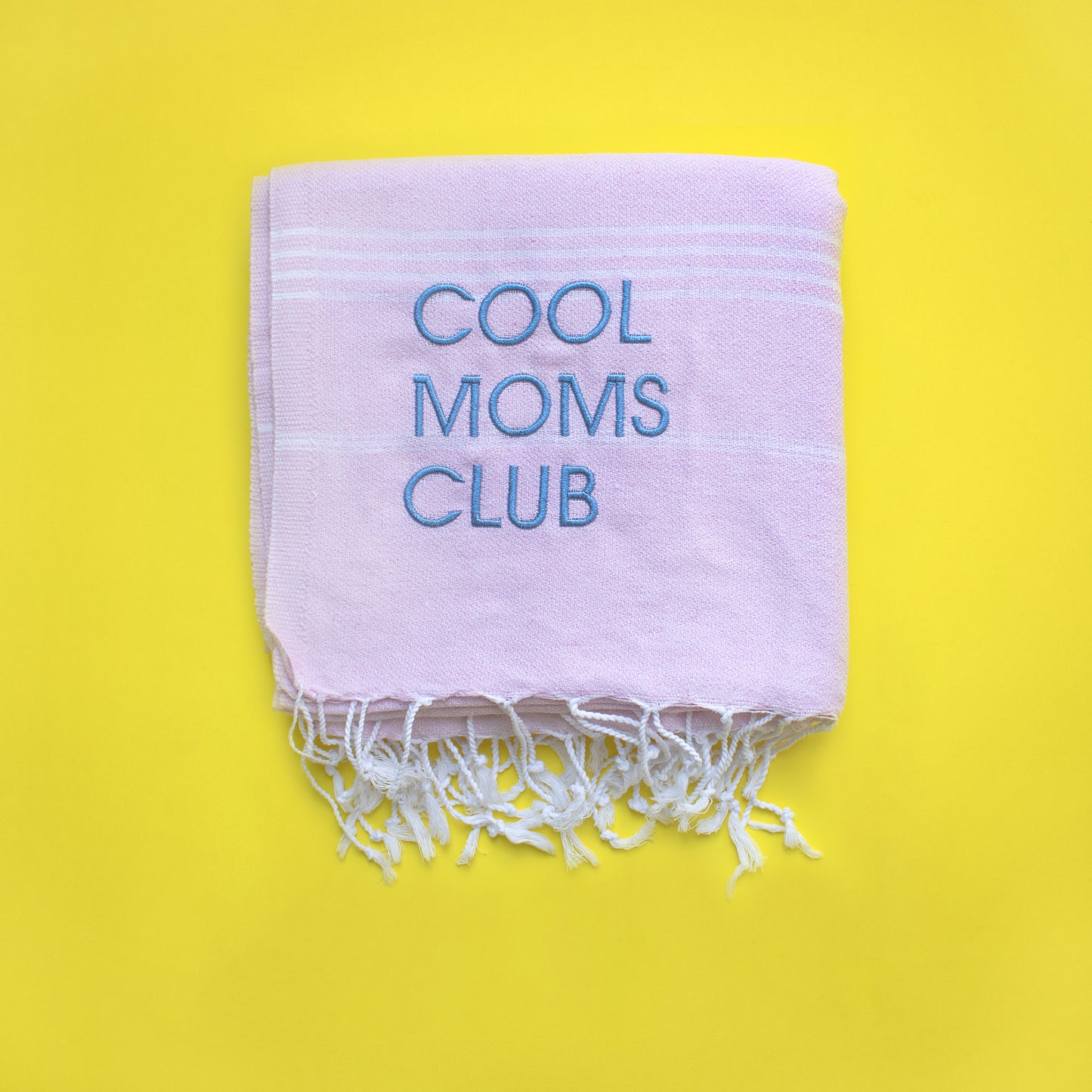 "COOL MOMS CLUB" Embroidered Hammam Towel