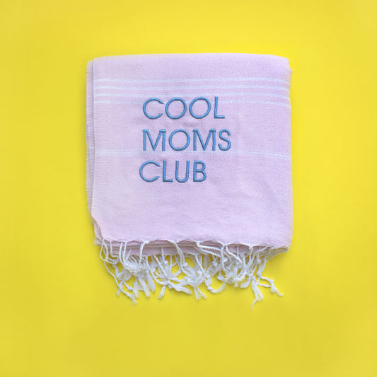 "COOL MOMS CLUB" Embroidered Hammam Towel
