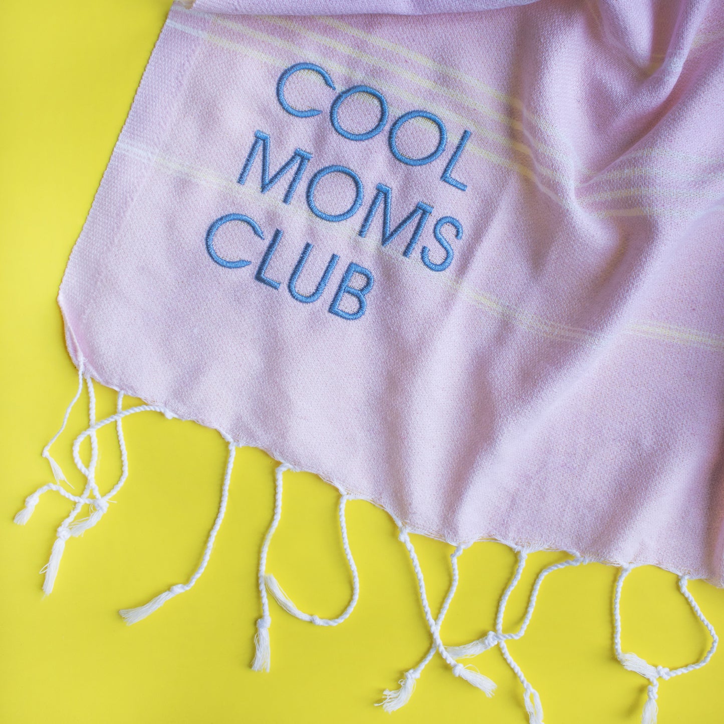 "COOL MOMS CLUB" Embroidered Hammam Towel