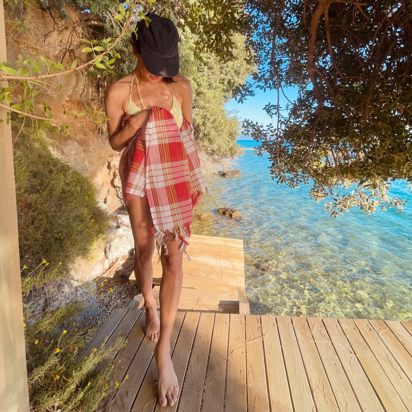 HAMAM TAMAM RED Klassisches Hamamtuch