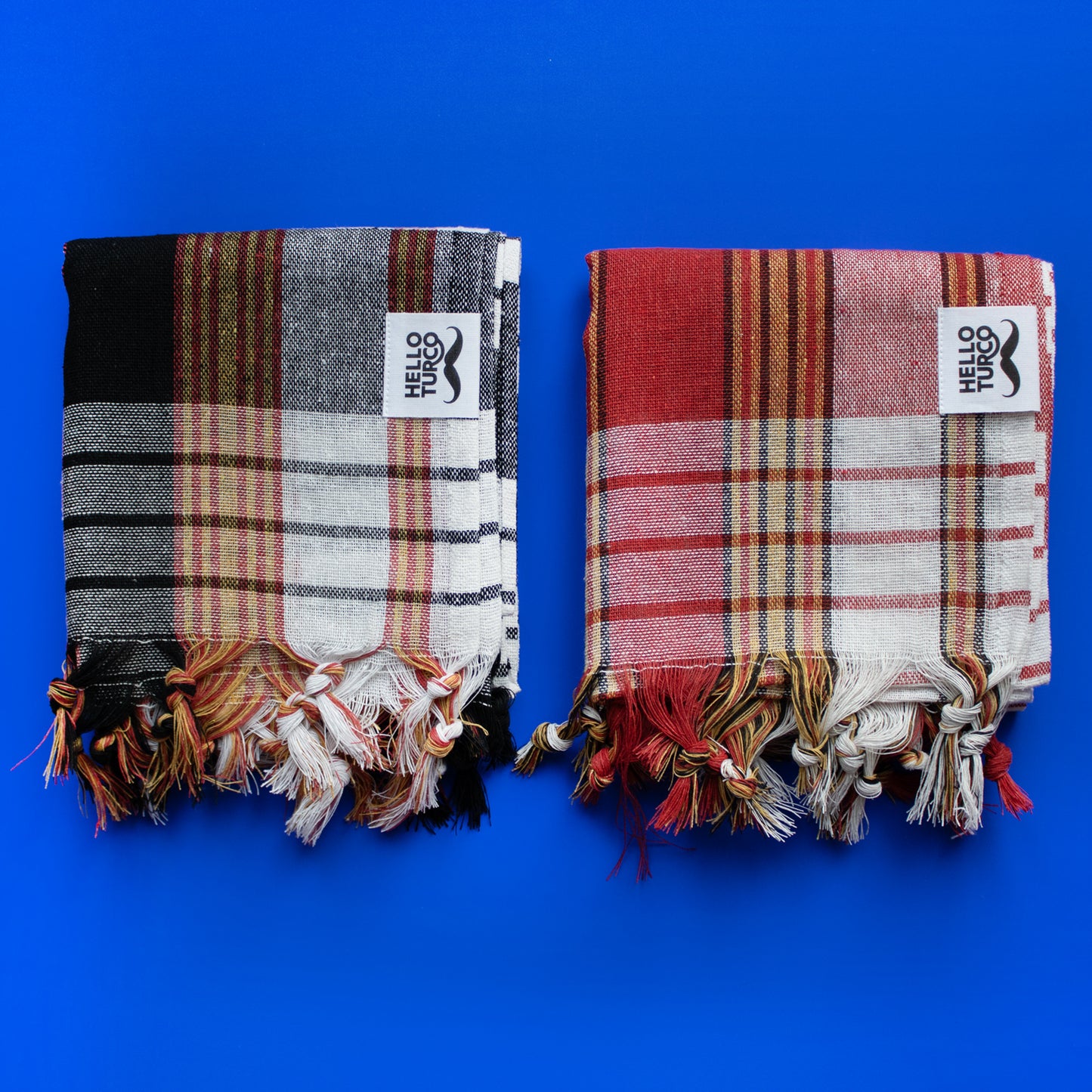 HAMAM TAMAM BLACK & RED Klassisches Hamamtuch-Set
