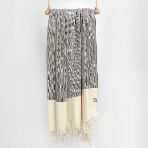 OTTO BLACK Handwoven Hammam Towel