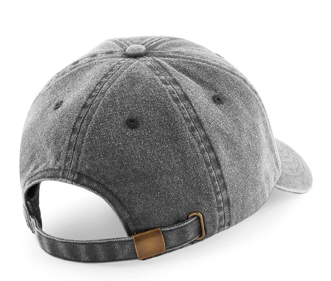 Personalisierte Vintage Anthracite Basecap "The Dogfather"