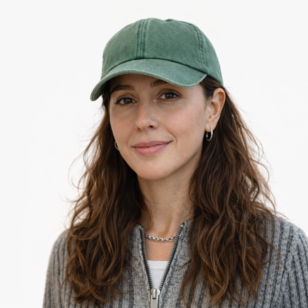 Vintage Green Stonewashed Cap HELLO TURCO