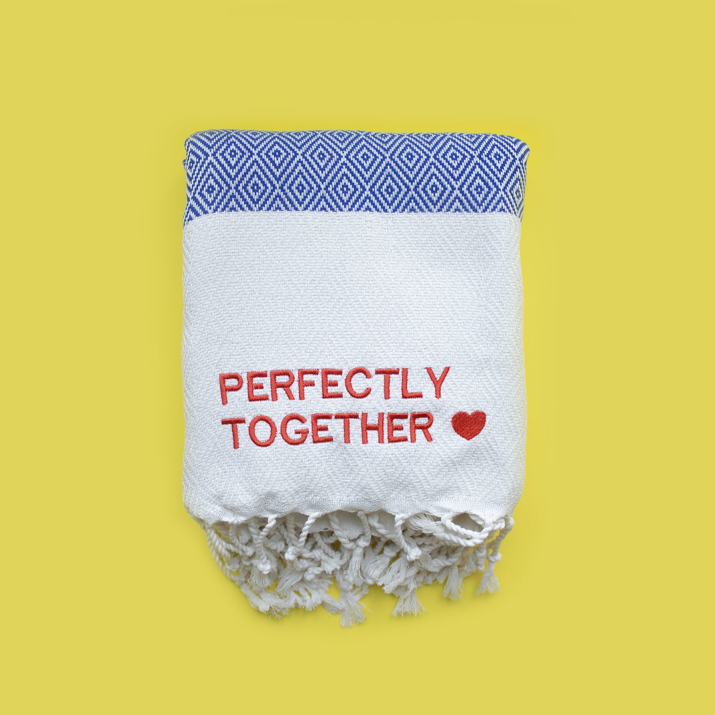 "PERFECTLY TOGETHER" Embroidered Hammam Towel