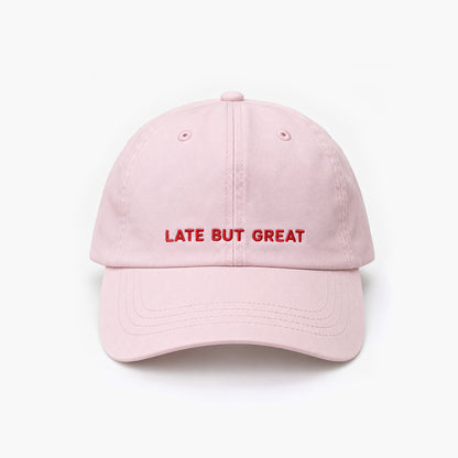 Personalisierte Light Pink Cap "Late But Great" HELLO TURCO
