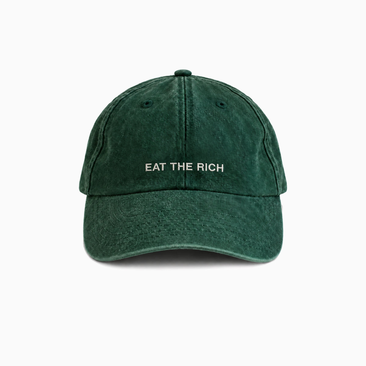 Personalisierte Vintage Bottle Green Cap "Eat The Rich" HELLO TURCO