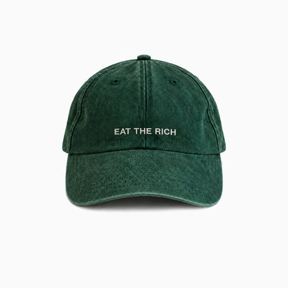 Personalisierte Vintage Bottle Green Cap "Eat The Rich" HELLO TURCO