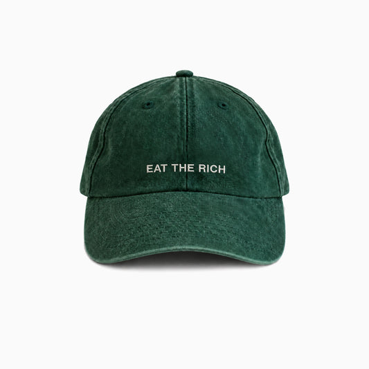Personalisierte Vintage Bottle Green Cap "Eat The Rich" HELLO TURCO
