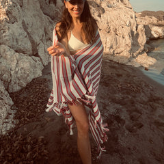 LEYLA Handgewebtes Hamamtuch aus BIO-Baumwolle