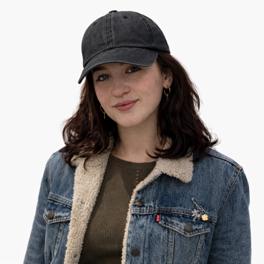 Vintage Black Stonewashed Cap HELLO TURCO