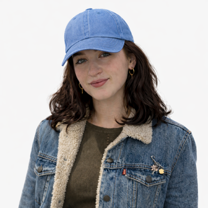 Vintage Blue Stonewashed Cap HELLO TURCO