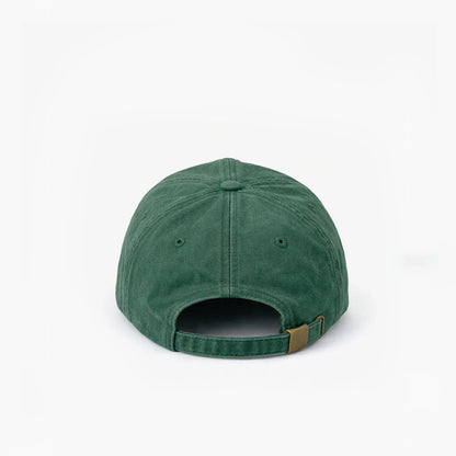 Personalisierte Vintage Forest Green Cap "No Small Talk Please"