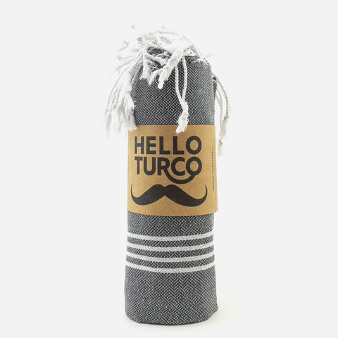 BEACH BOYS Anthracite Turkish Towel - Your Perfect Beach Companion