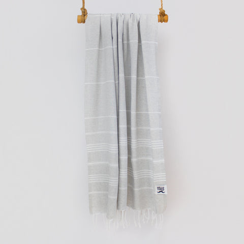 BEACH BOYS Light Grey Turkish Towel - Your Perfect Beach Companion