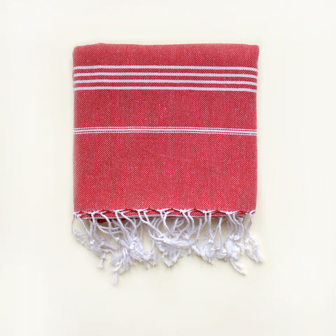 BEACH BOYS Red Turkish Towel - Your Perfect Beach Companion