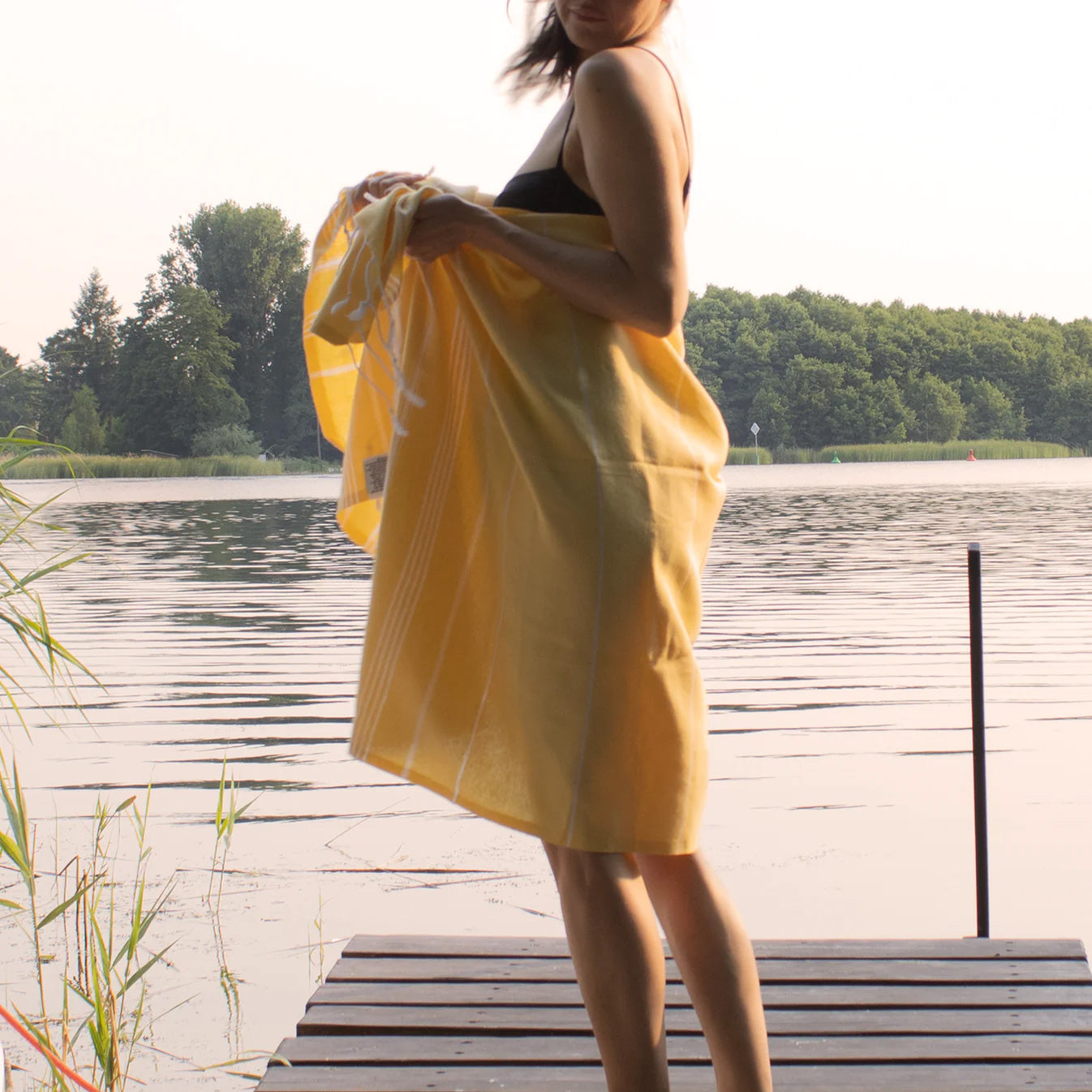 "SWIM, SWEAT, REPEAT" embroidered Hammam Towel