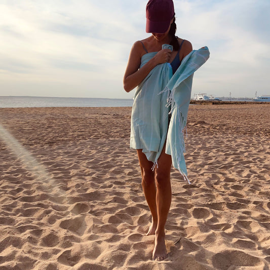 BEACH BOYS Mint Turkish Towel - Your Perfect Beach Companion