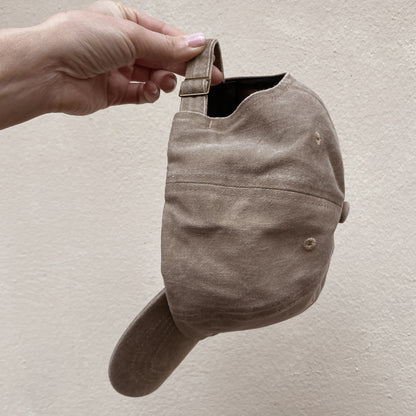 Personalized Beige Cap in Vintage Stonewashed Look