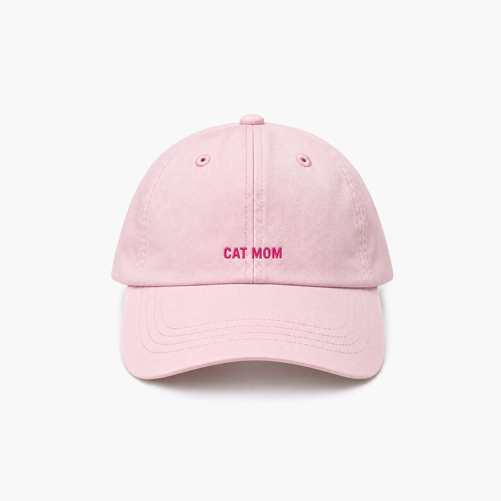 Personalisierte Light Pink Cap "Cat Mom"