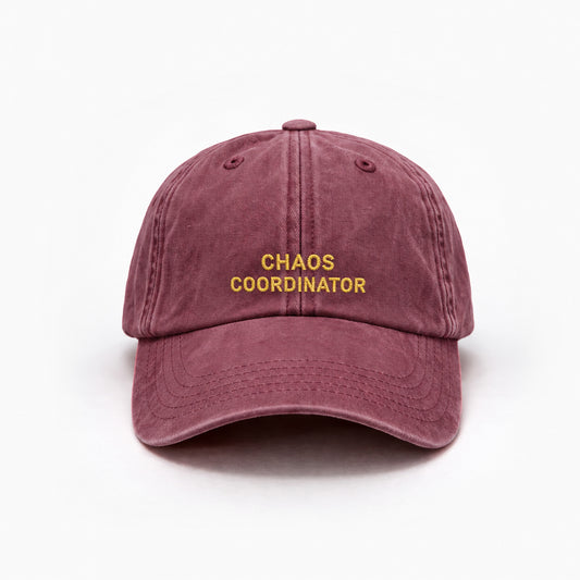 Personalisierte Vintage Red Cap "Chaos Coordinator" HELLO TURCO