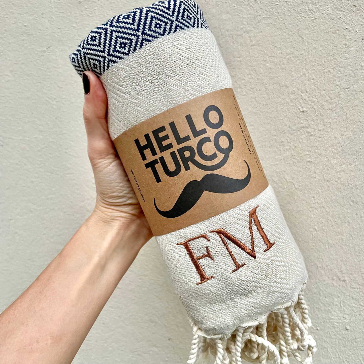 OTTO NAVY Handgewebtes Hamamtuch