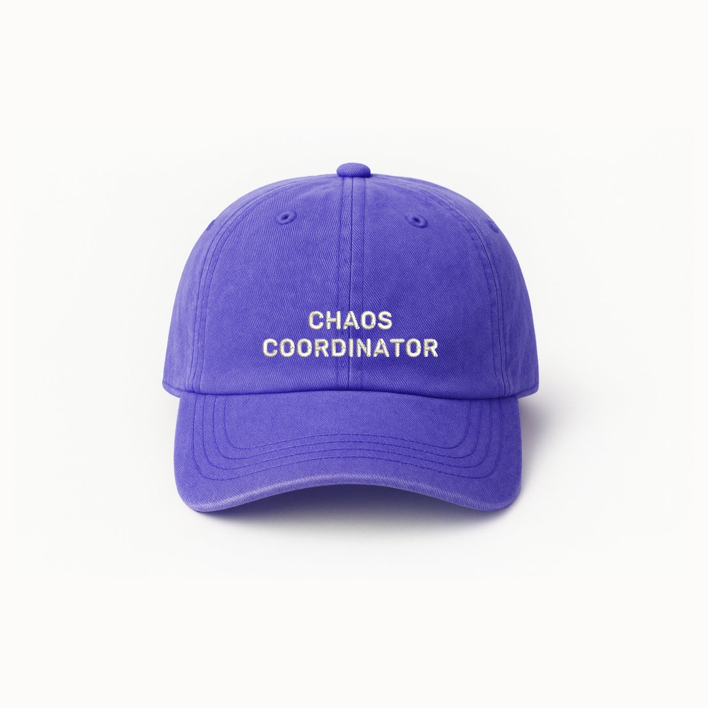 Personalized Lilac Baseball Cap – “Chaos Coordinator” Embroidered