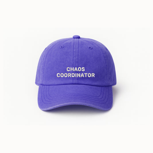 Personalized Lilac Baseball Cap – “Chaos Coordinator” Embroidered