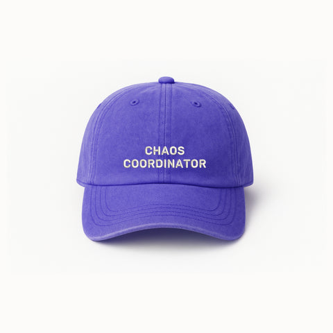 Personalized Lilac Baseball Cap – “Chaos Coordinator” Embroidered