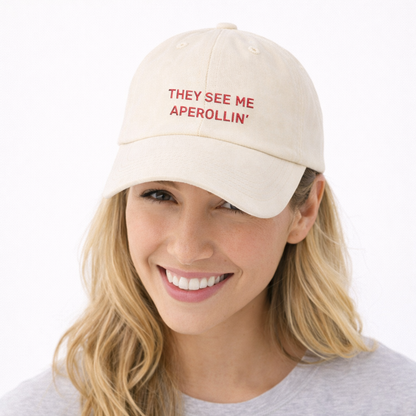 Personalisierte Offwhite Cap "They See Me Aperollin" HELLO TURCO