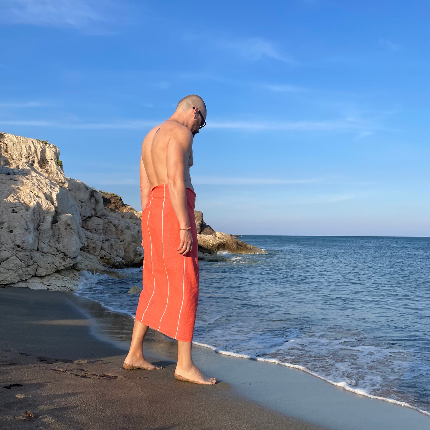 Beach Boys Orange Turkish Towel