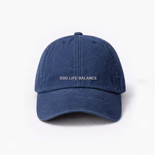 Personalisierte Vintage Navy Cap "Dog Life Balance"