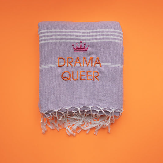 "DRAMA QUEER" Embroidered Hammam Towel