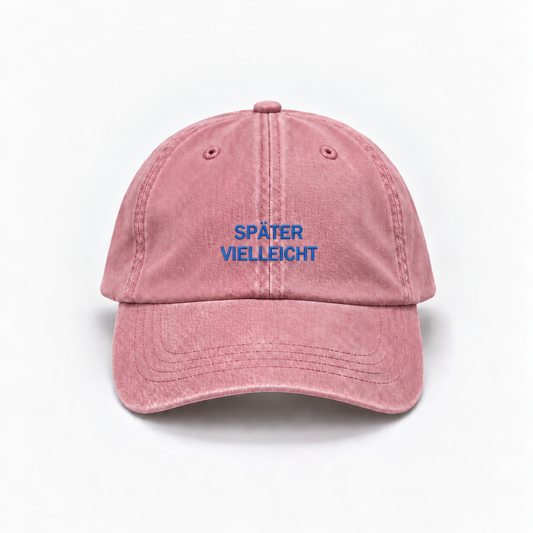 Personalisierte Vintage Light Pink Cap "Später Vielleicht" HELLO TURCO