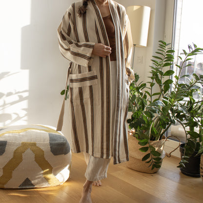 EARTH ROBE - Handwoven Bathrobe for Relaxation