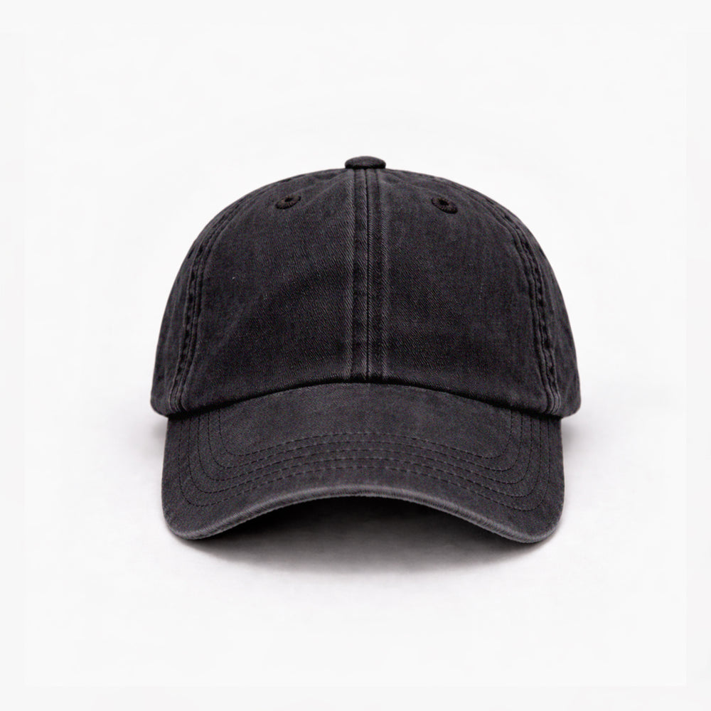 Vintage Black Stonewashed Cap