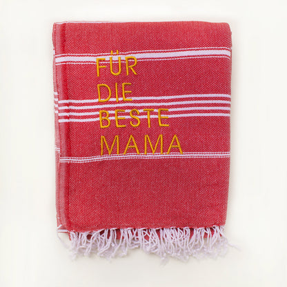 "FÜR DIE BESTE MAMA - ROT" Embroidered