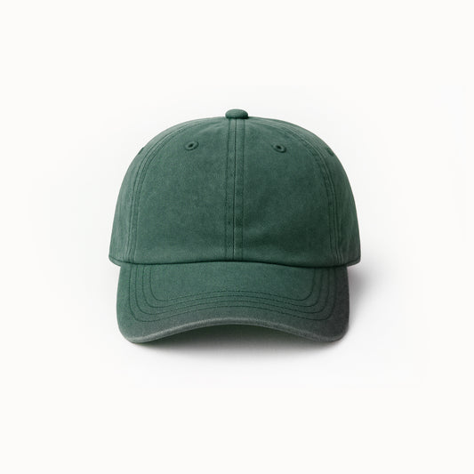 Personalized Green Cap in Vintage Stonewashed Look
