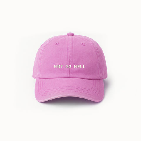 Personalized Dark Blue Baseball Cap “HOT AS HELL” Embroidered