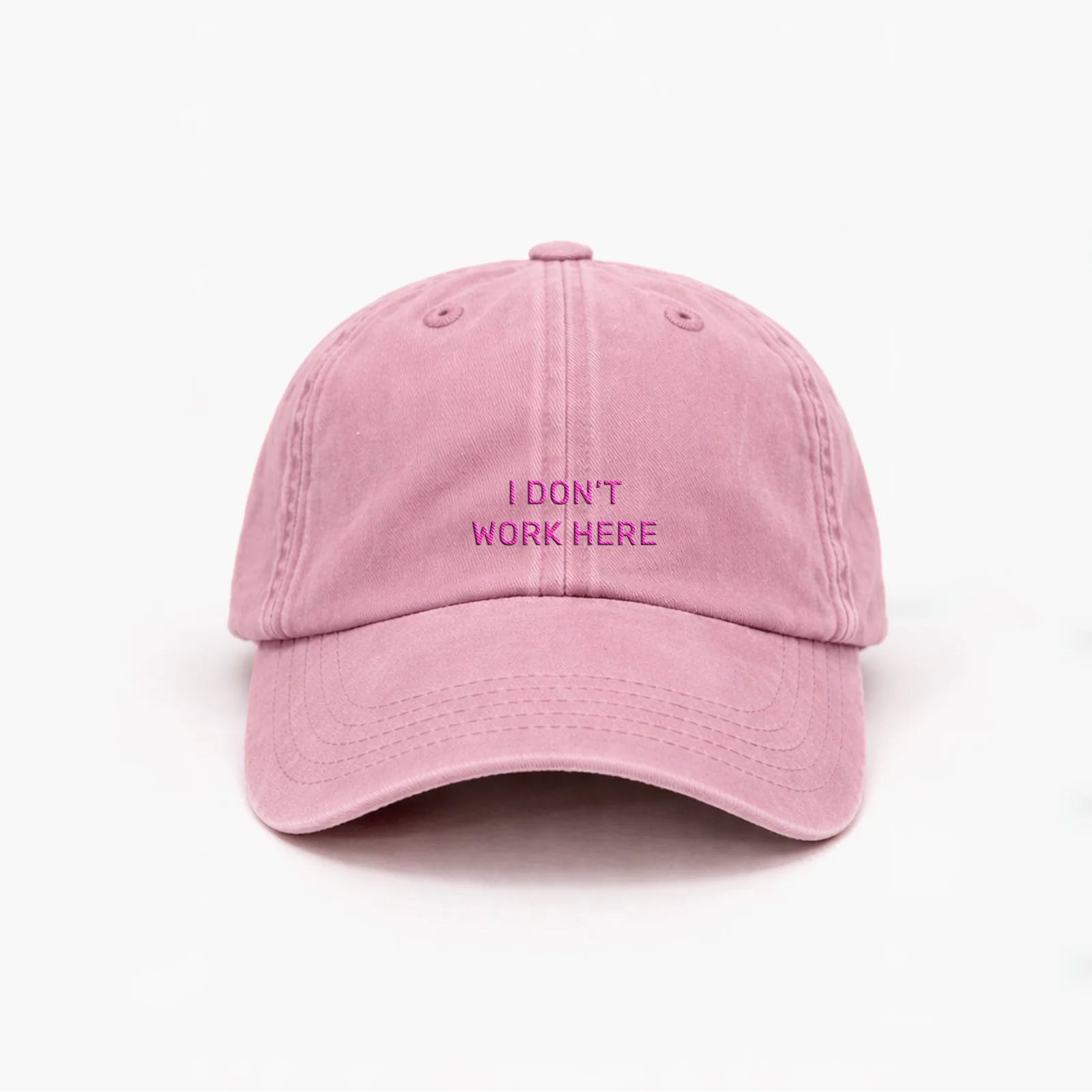 Personalisierte Vintage Dusky Rose Cap "I Don't Work Here" HELLO TURCO