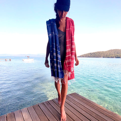 BEACH BOYS Red Turkish Towel - Your Perfect Beach Companion