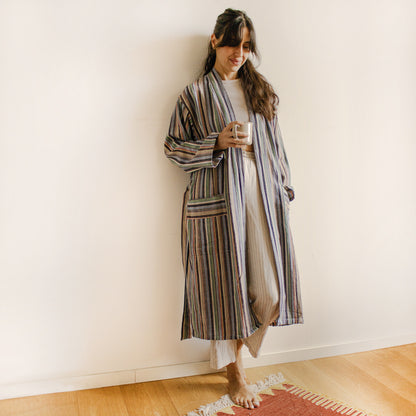 KUSUM ROBE - Handwoven Robe for Luxurious Relaxation