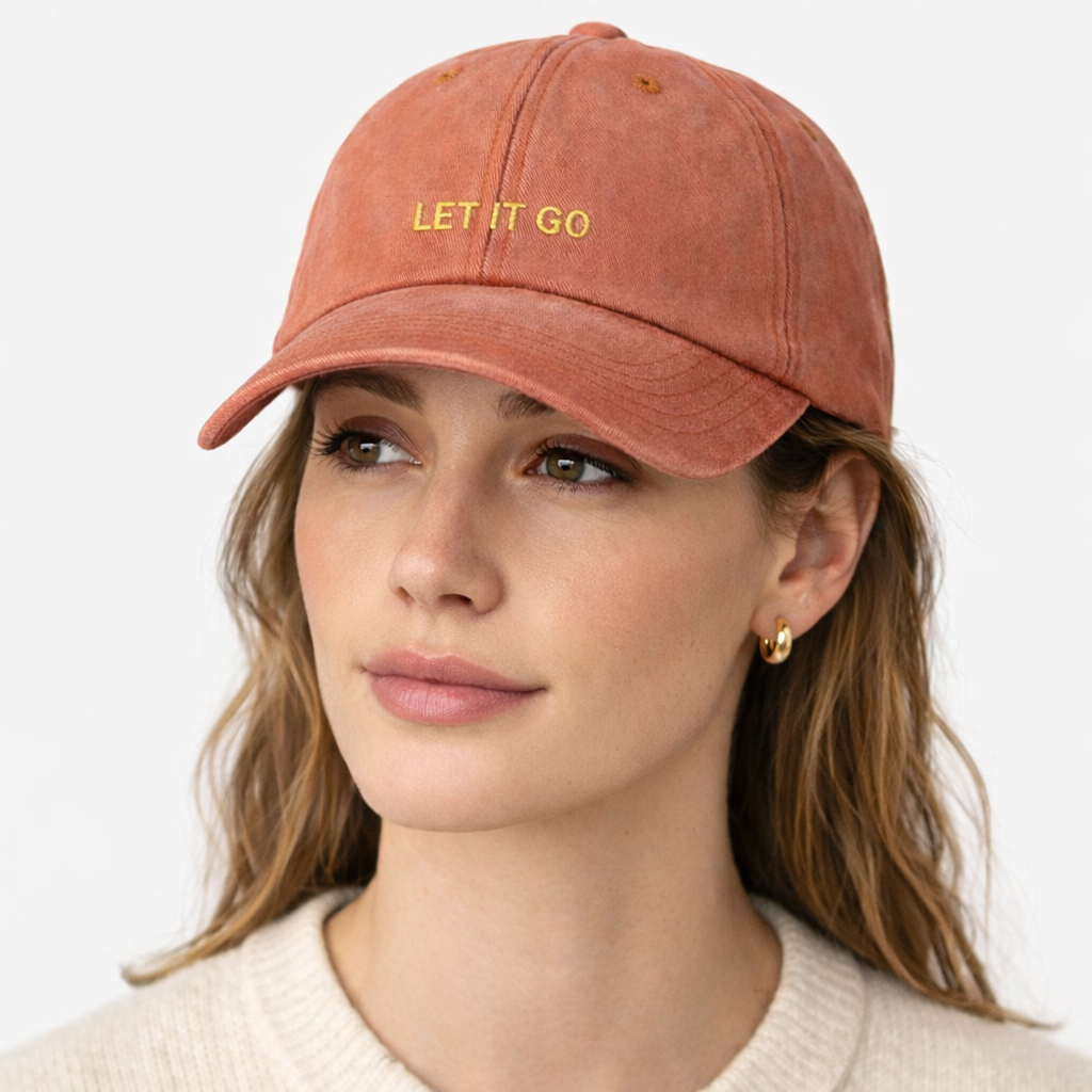Personalisierte Vintage Orange Cap "Let It Go" HELLO TURCO