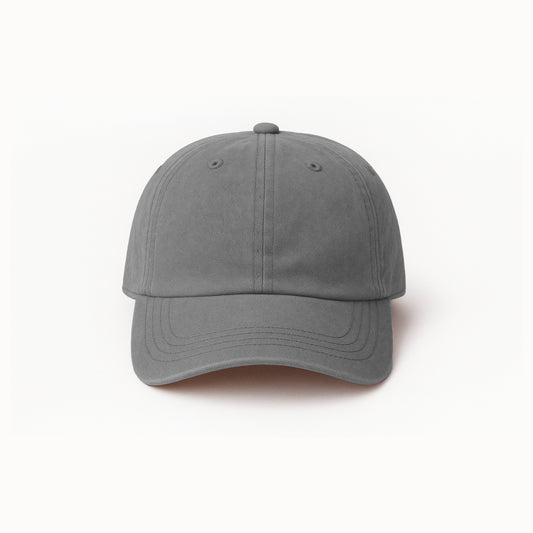 Hell Grau Basecap im Stonewashed-Look