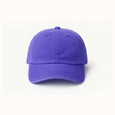Lila Basecap im Stonewashed-Look