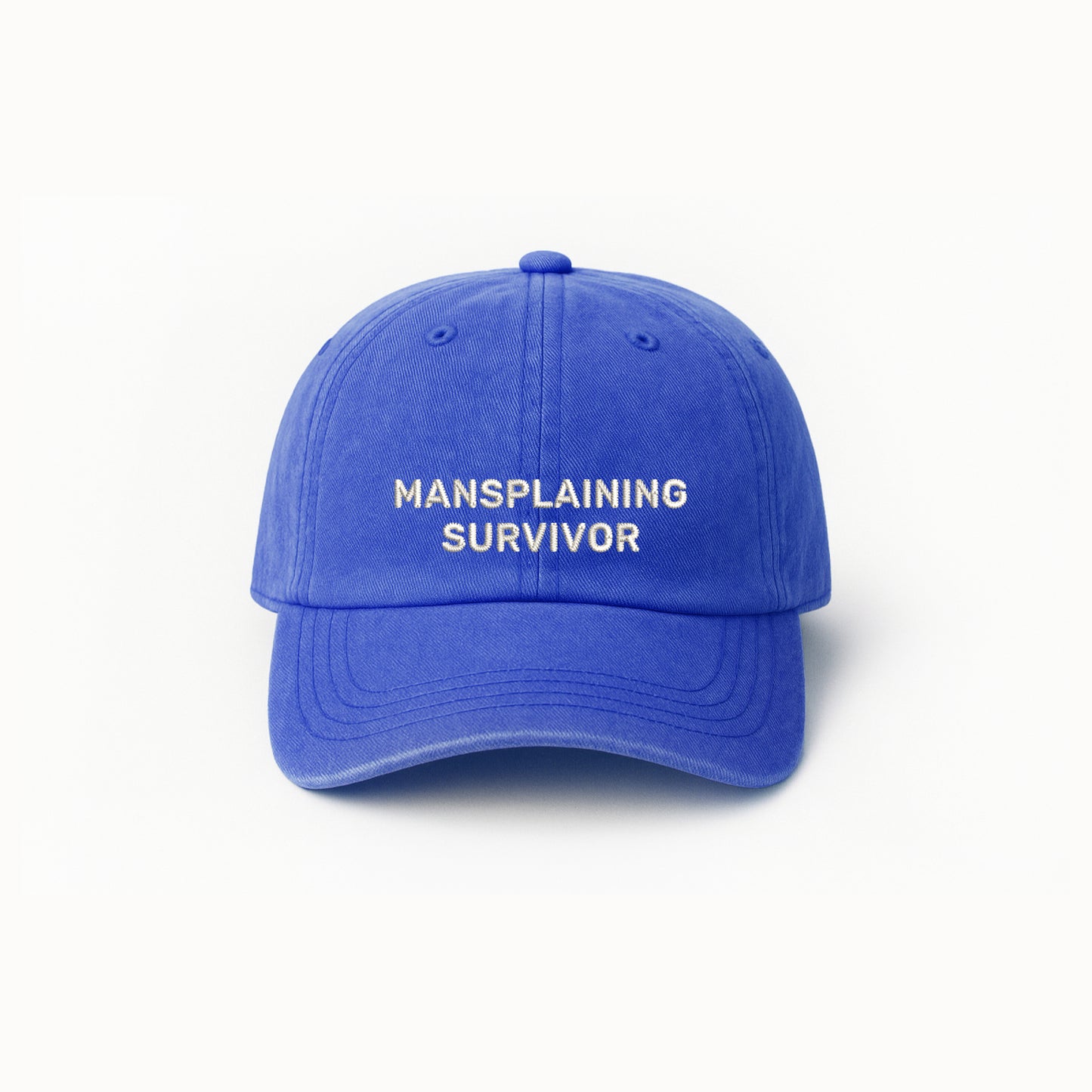 Personalized Baseball Cap “Mansplaining Survivor” Embroidered