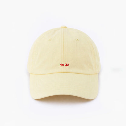 Personalized  Light Yellow Cap "Na Ja"