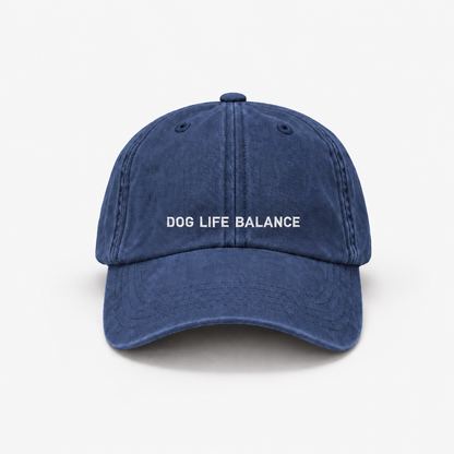 Personalisierte Vintage Navy Cap "Dog Life Balance" HELLO TURCO